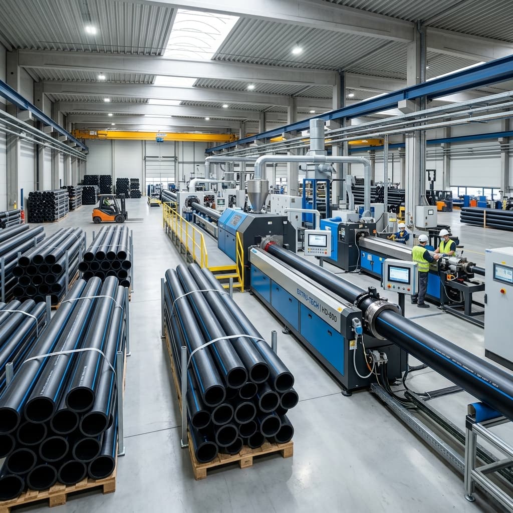 Modern Pipe Manufacturing Factory